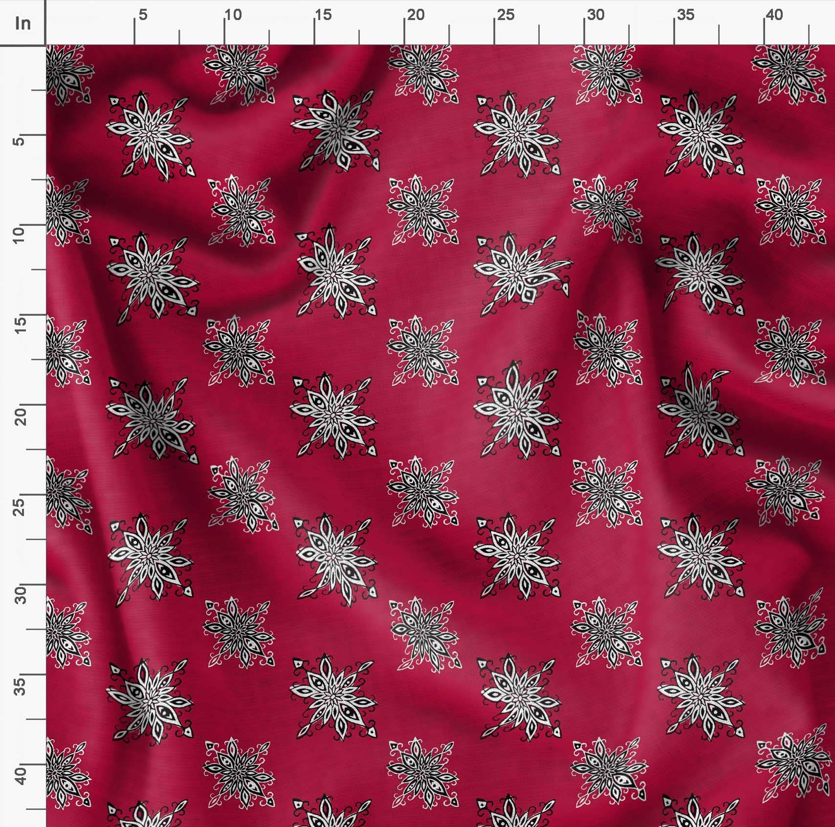 Soimoi Moss Georgette Brown Fabric by the Yard - 42 Inch Wide Floral Printed Fabric for Dresses, Blouses, Curtains & Home Decor - Lightweight Textile for DIY Fashion & Bohemian Decor
