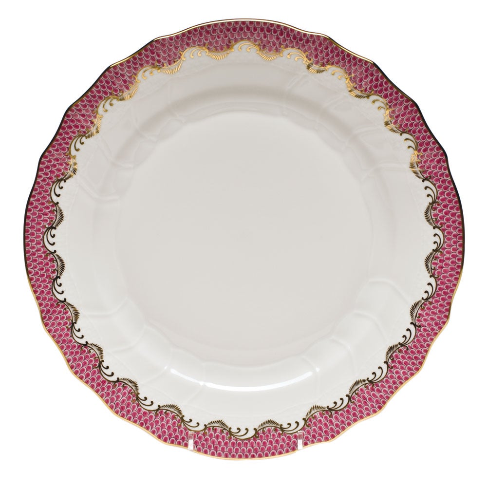 Pink Fish Scale Design Ceramic Dinner Plate Set - Elegant Tableware for Home Dining, Parties, and Special Occasions