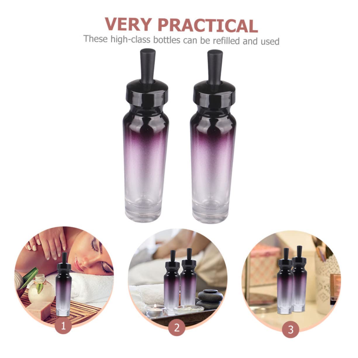 Minkissy 20ml Refillable Glass Perfume Bottles with Dropper - Leakproof Essential Oil Containers for Travel, Aromatherapy & DIY Beauty Products