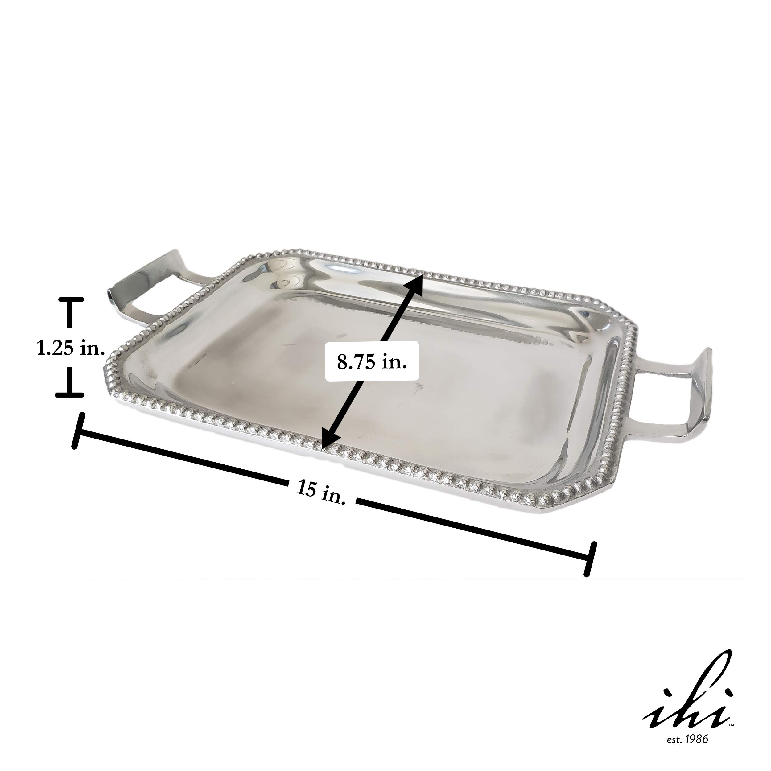 IHI Beaded Handle Tray - Stylish Serving for Parties & Home Decor