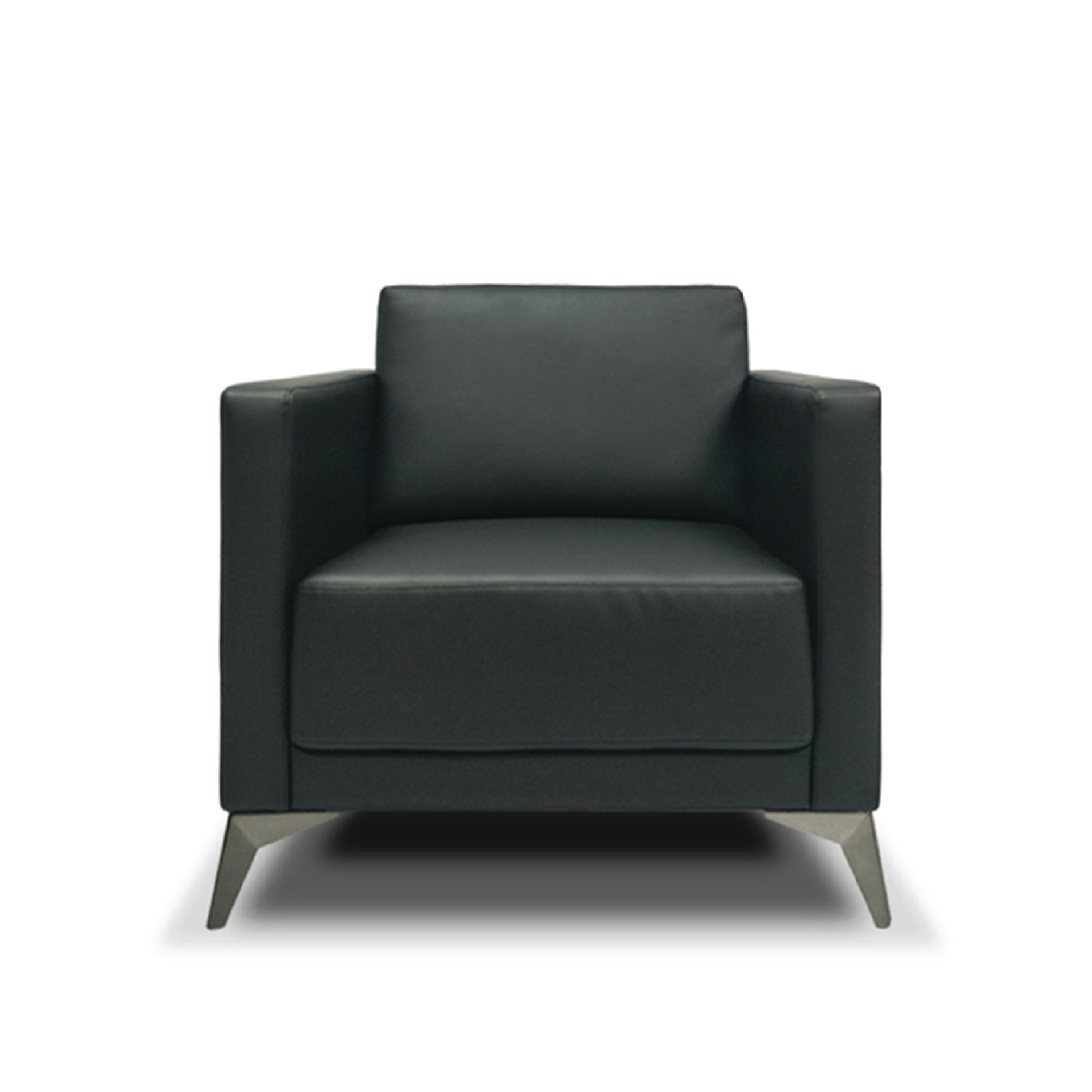 BERN Modern Armchair in Mocha Brown - Comfortable Lounge Chair for Living Room, Bedroom, or Office - Upholstered Accent Chair with Sturdy Metal Legs