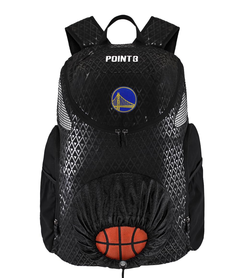 Point 3 Road Trip 2.0 Basketball Backpack with Drawstring Closure | Ventilated Mesh Shoe Compartment | Perfect for Gym, Travel & School Sports
