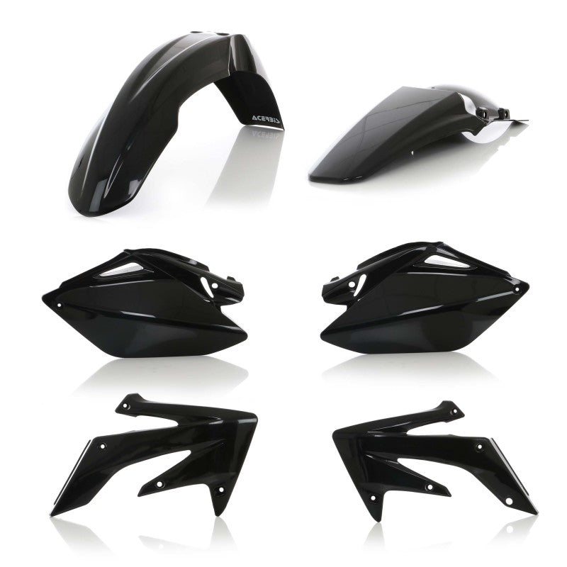 Acerbis Black Plastic Kit for 2006-2009 Honda CRF250R Motorcycle - Durable Replacement Body Parts for Off-Road Racing & Trail Riding