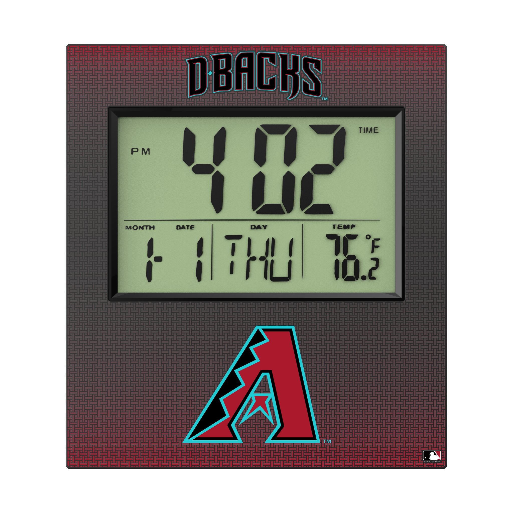 Arizona Diamondbacks Baseball Team Linen Wall Clock - Stylish Home & Office Decor for Sports Fans