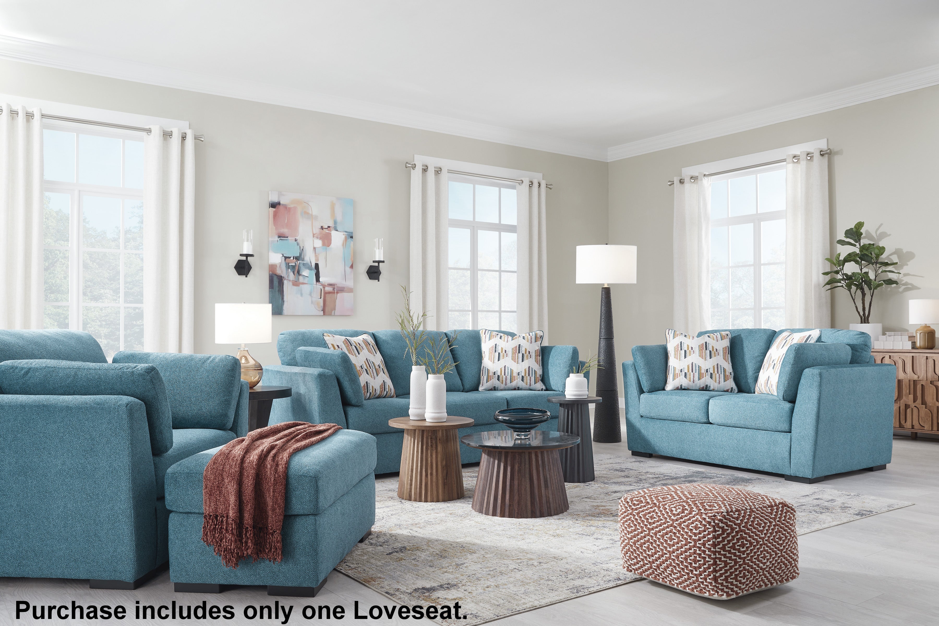 Clareen Upholstered Stationary Loveseat - Comfortable Small Sofa for Living Room, Bedroom & Office | Perfect for Relaxing, Reading & Small Spaces