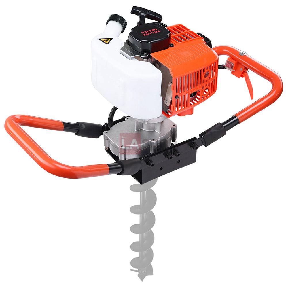 EPA Certified 52cc 2-Stroke Gas Post Hole Digger - 2.2HP Earth Auger Powerhead for Fencing, Gardening & Landscaping Projects