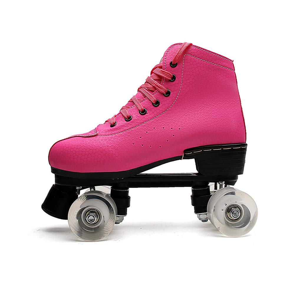 Premium High-Top Quad Roller Skates for Adults - Outdoor & Rink Speed Skating Boots for Women & Men - Perfect for Fitness, Roller Derby & Recreational Skating