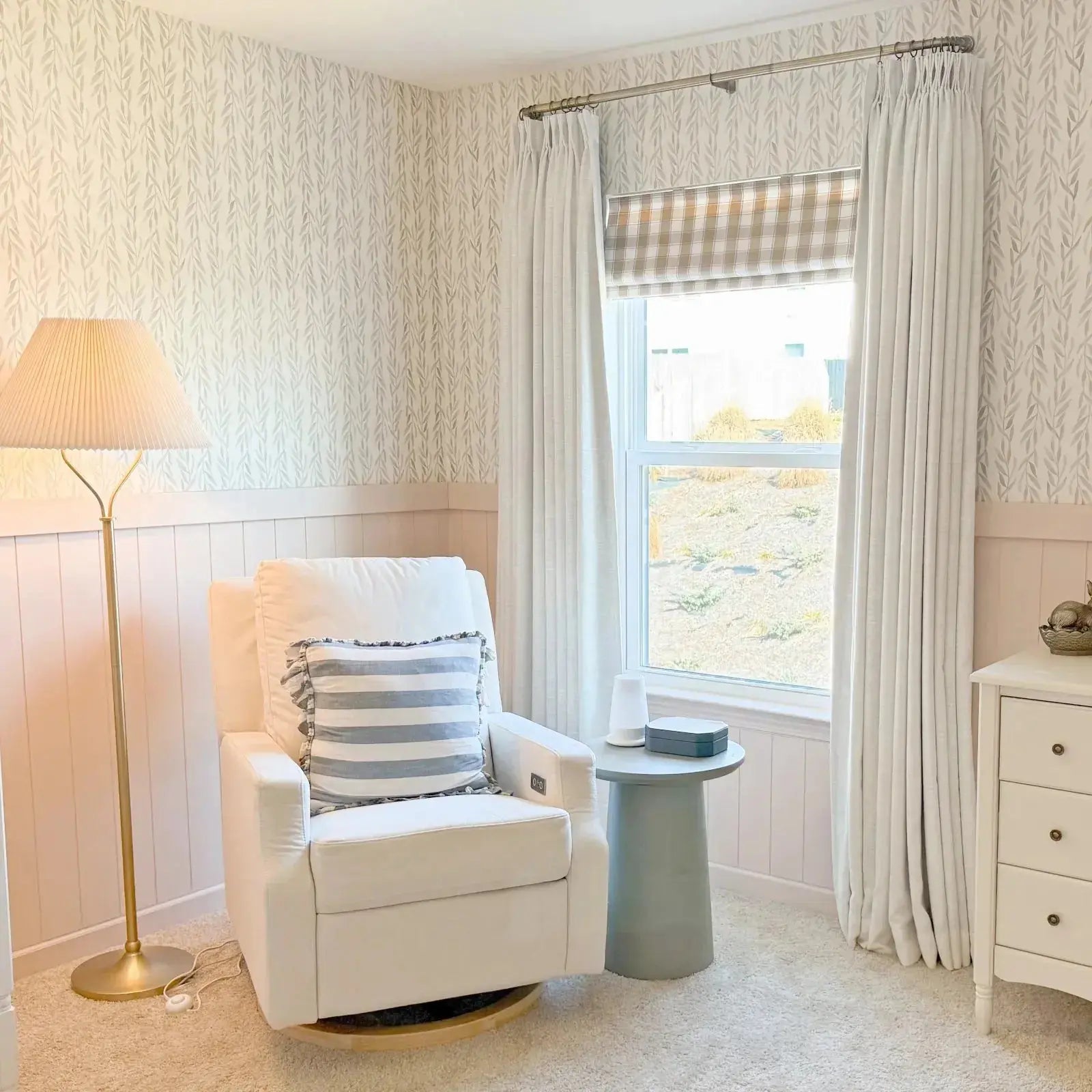 Celia Patterned Cordless Roman Shade Window Treatment - Blackout Fabric for Bedroom & Living Room Privacy & Light Control