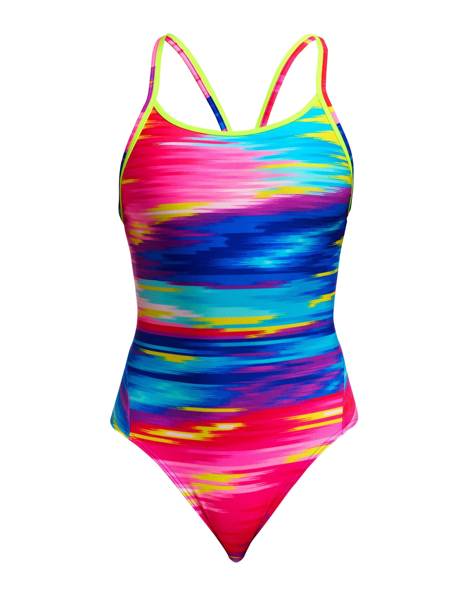Lost Ocean Diamond Back Swimsuit - Women's High Waist Bikini Set with Adjustable Straps for Beach, Pool & Summer Vacation