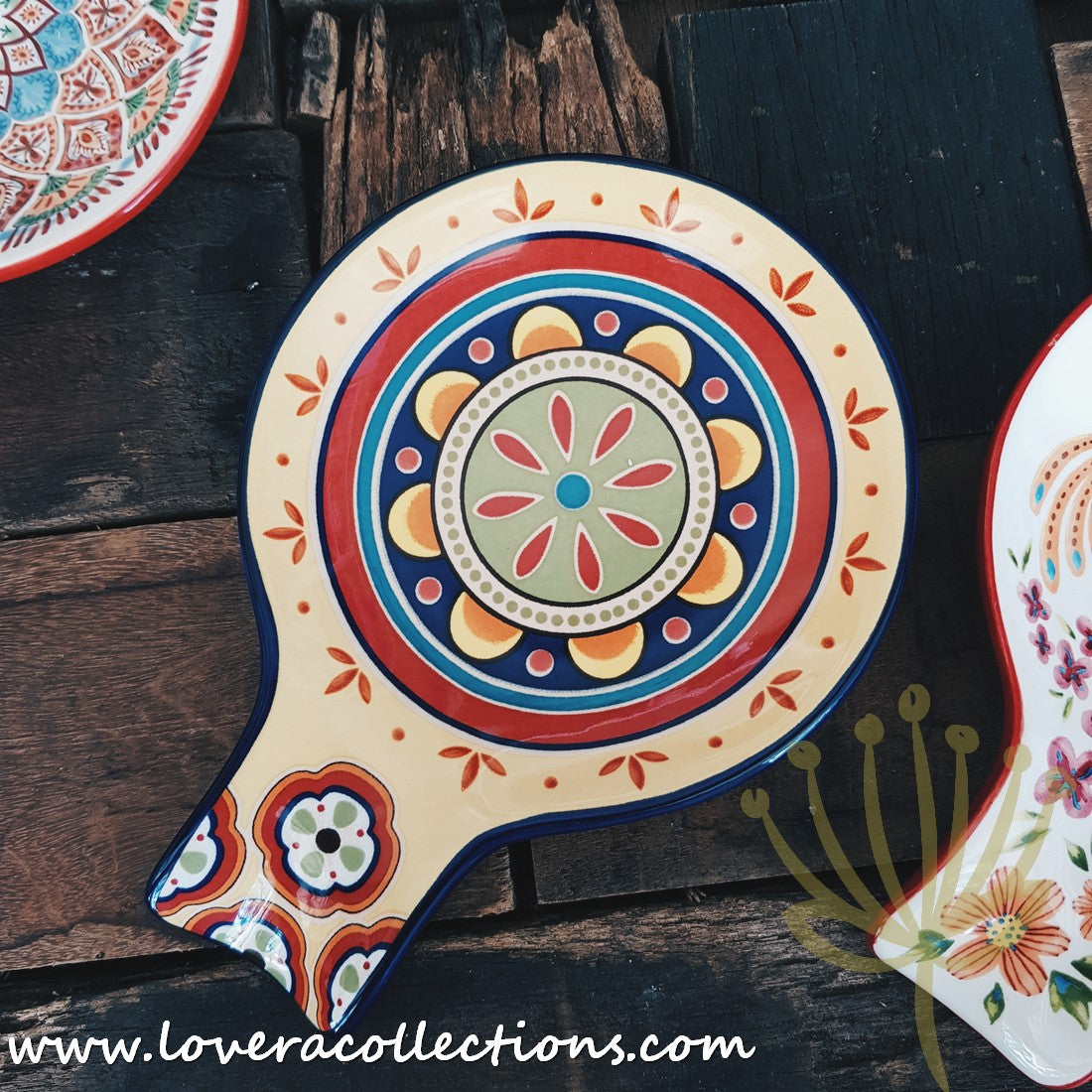 Colorful Ceramic Spoon Rest and Ladle Holder - Heat Resistant, Non-Slip Kitchen Utensil Organizer for Countertop (Set of 2) - Perfect for Cooking, Serving, and Keeping Your Stove Clean