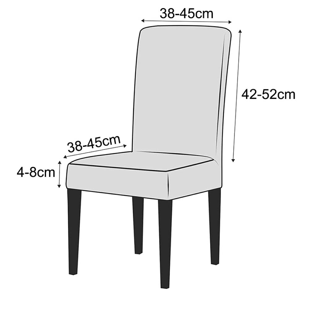 Stretch Jacquard Dining Chair Covers - Elastic Spandex Slipcovers for Kitchen, Hotel, Wedding Banquet Chairs (6-Piece Set, Green) - Perfect for Home Decor, Restaurant Seating & Event Furniture Protection