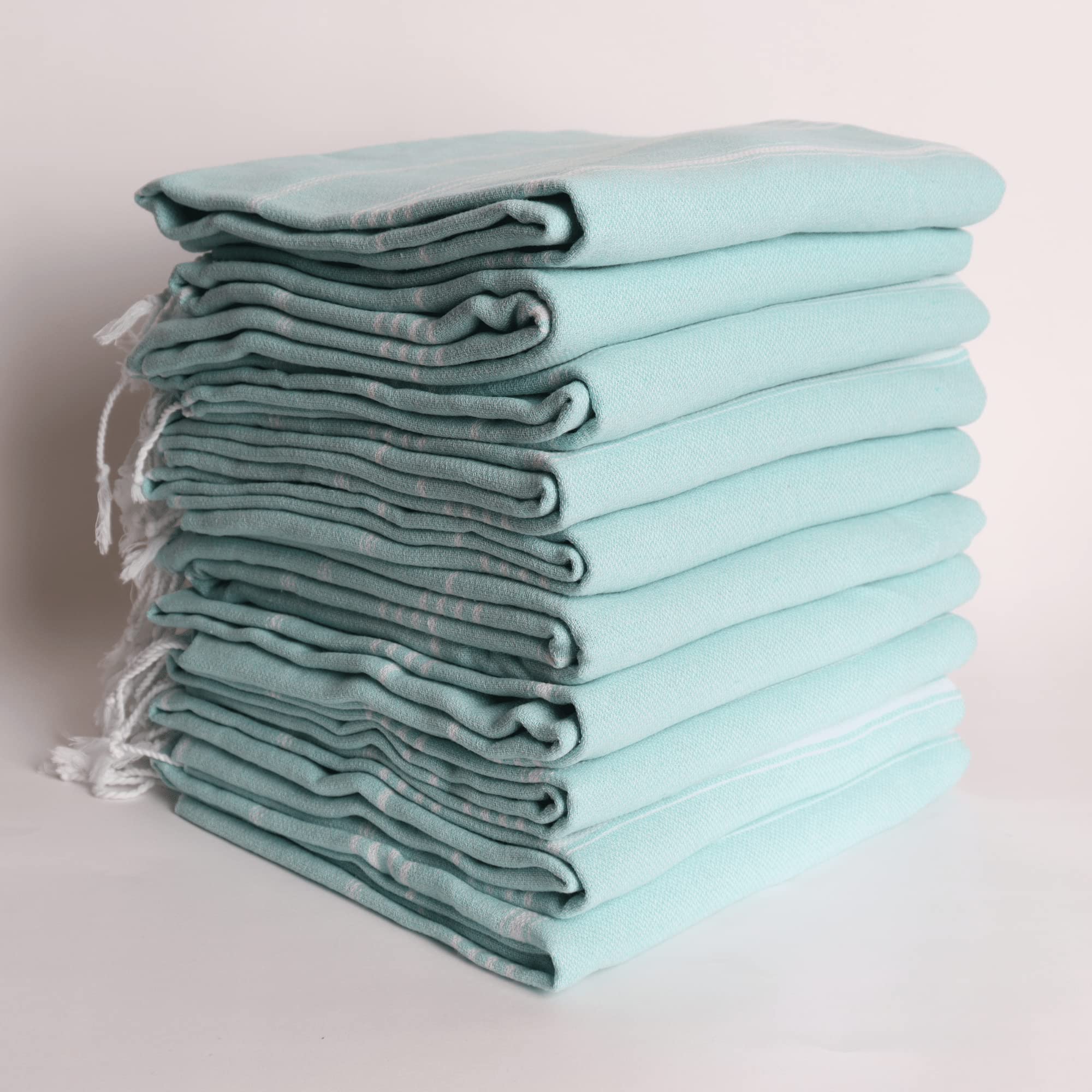 Puskul - Bulk Bachelorette Party Towels Pack of 10 | 100% Cotton Turkish Beach Towels | Bridesmaid Gift Set | Light Green | Perfect for Bachelorette Parties, Beach Vacations & Bridal Showers