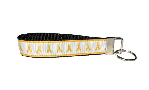 Childhood Cancer Awareness Keychain - Gold Ribbon Support Key Ring for Charity & Fundraising Events - Perfect for Survivors, Supporters & Awareness Campaigns