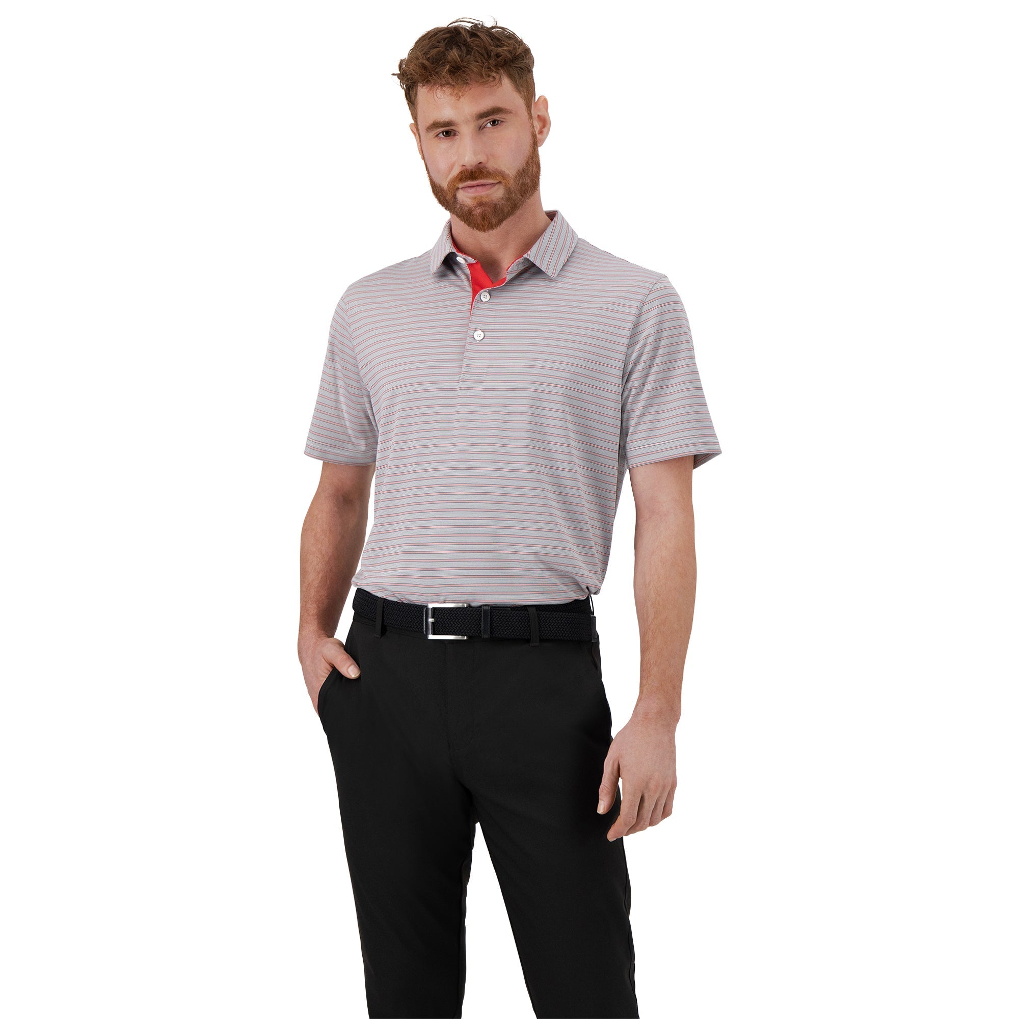MATTR Bay Men's Golf Polo Shirt - Breathable, Moisture-Wicking Performance Shirt for Golf, Tennis & Casual Wear