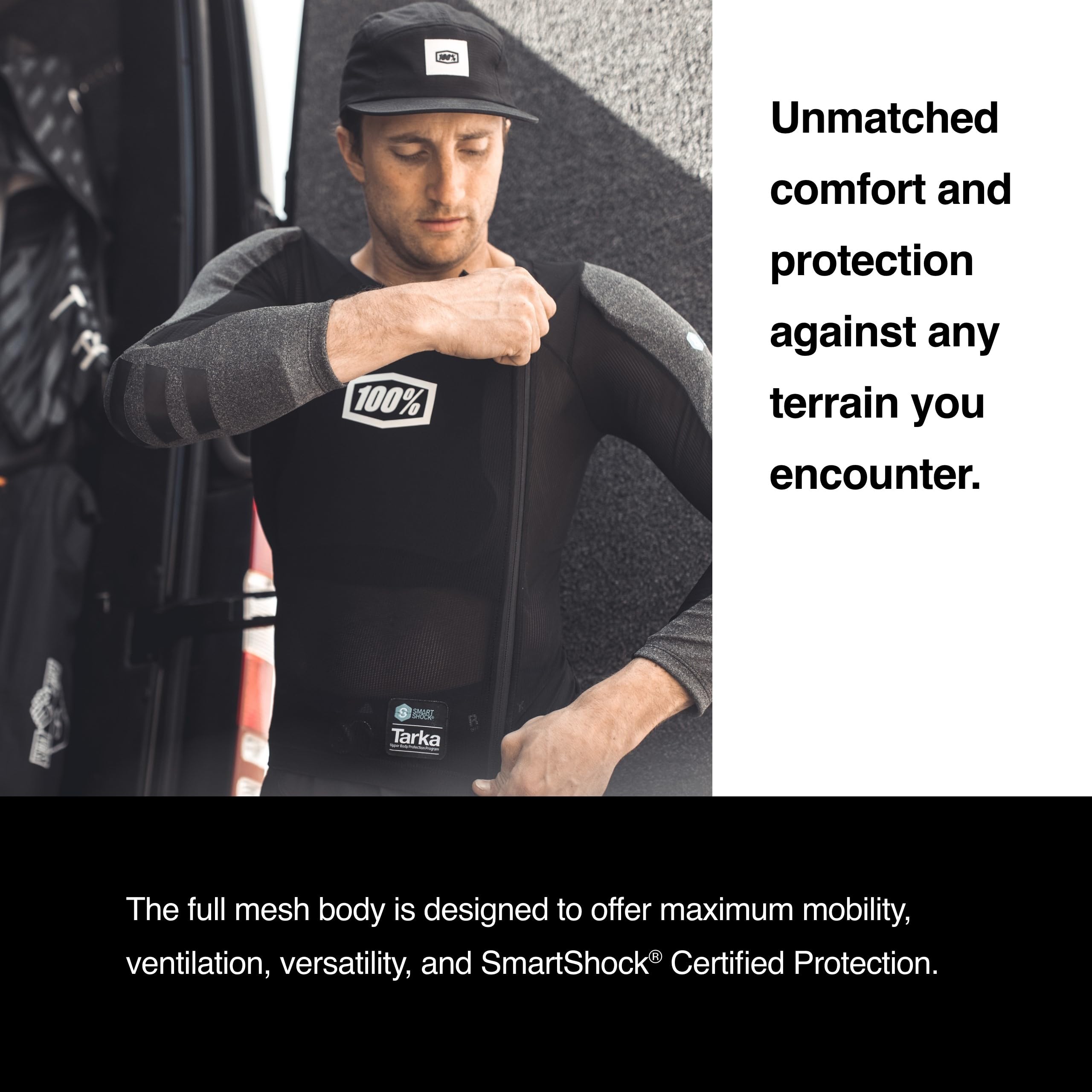 TARKA 100% Breathable Long Sleeve Motorcycle Base Layer - Smartshock Technology Bike Undershirt for Men - Protective Armor Shirt for Dirt Bike, Mountain Biking & Motocross (Black, XX-Large) - Ideal for Off-Road Adventures & Extreme Sports