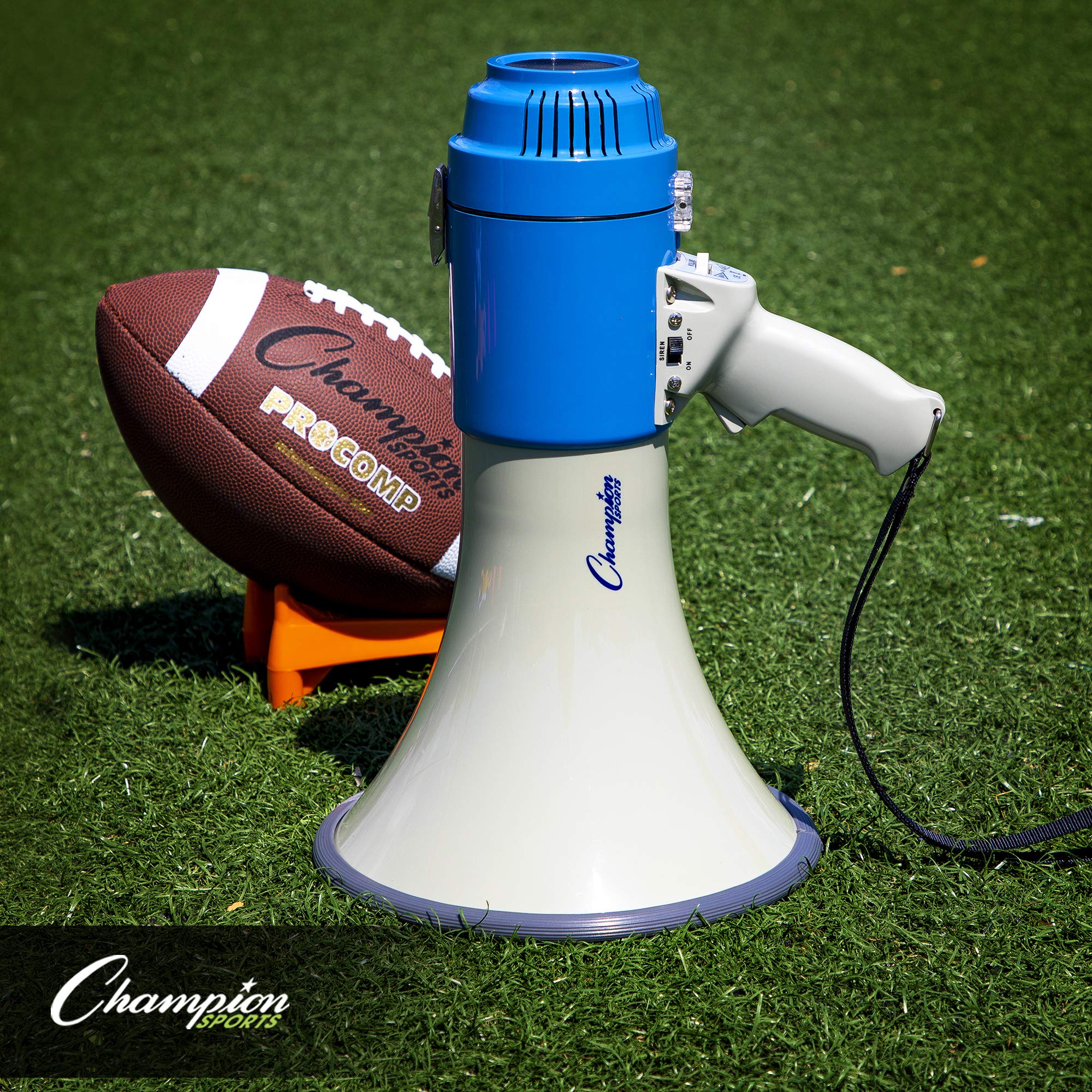 Champion Sports Megaphone with Adjustable Volume & Multiple Power Modes - Perfect for Cheerleading, Coaching, Sporting Events & Outdoor Activities