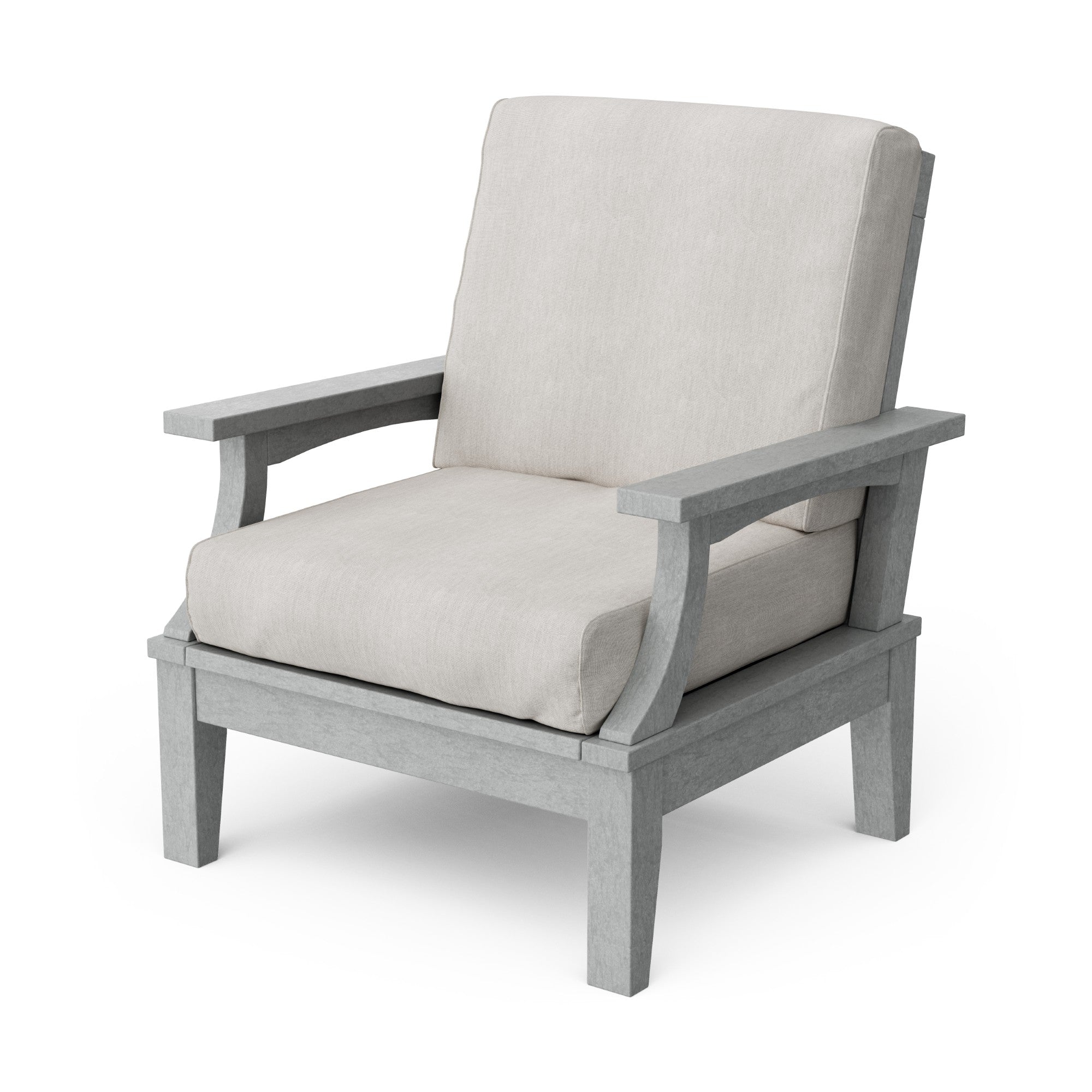 Heritage Deep Seating Patio Chair with Weather-Resistant Cushions - Outdoor Lounge Furniture for Garden, Poolside & Backyard Relaxation