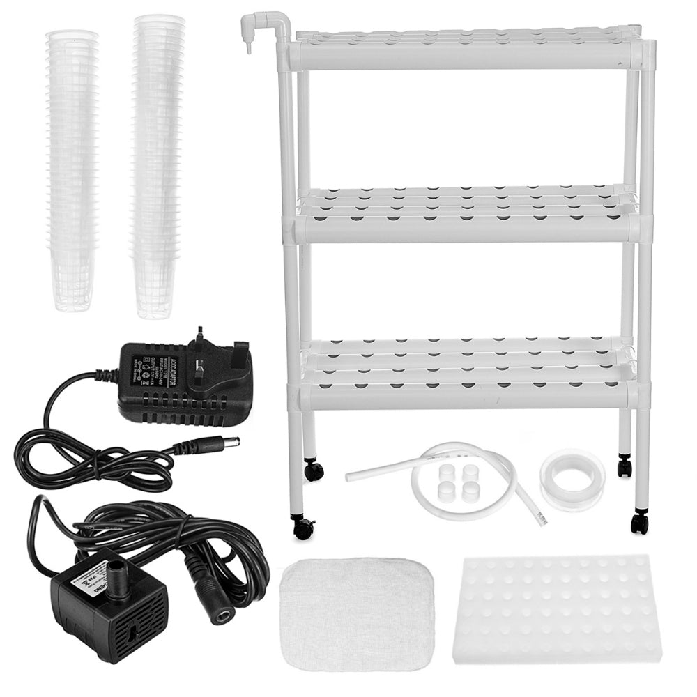 108-Site Hydroponic Grow Kit with Wheels - Indoor Vegetable Garden System for Home, Greenhouse & Urban Farming | Easy Setup & Space-Saving Design