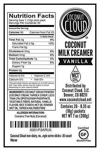 Vegan Coconut Milk Coffee Creamer Powder with MCT Oil - Dairy Free, Non-GMO | 60 Single Serve Sticks (Original, Vanilla & Salted Caramel) | Perfect for Keto, Paleo Diets & Office Coffee Breaks