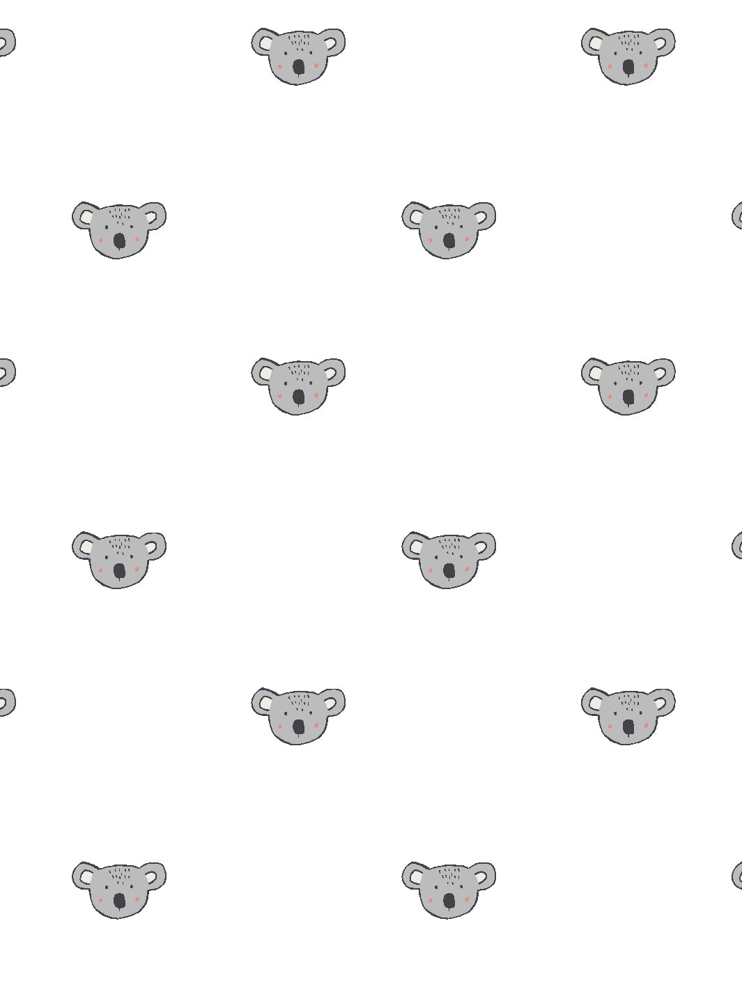 Koala Wallpaper by Tea Collection - Premium White Wallpaper for Nursery, Kids Room & Home Decor
