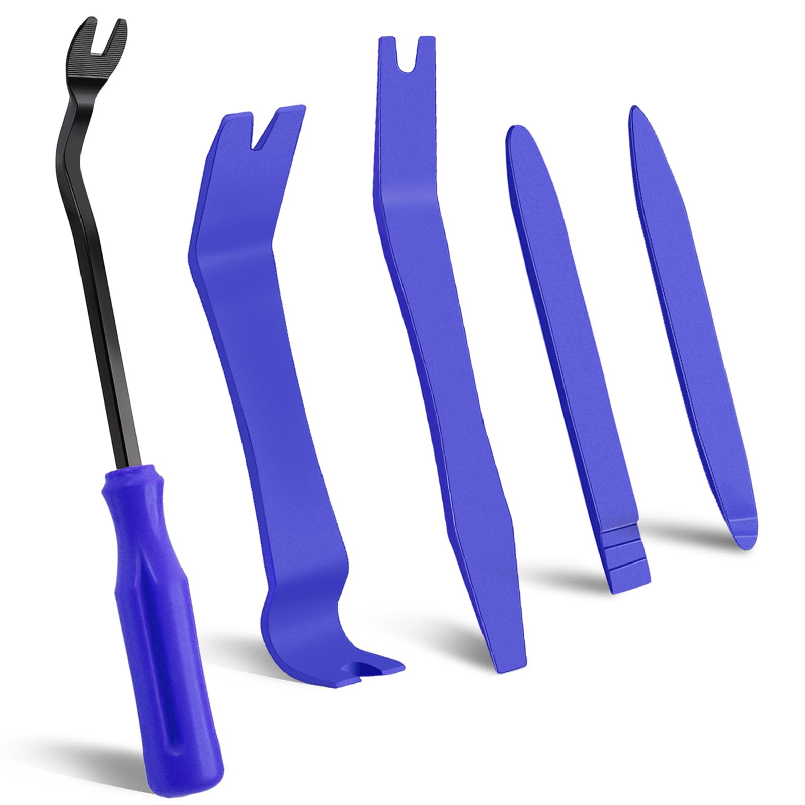 AXELECT 5-Piece Auto Trim Removal Tool Kit - No Scratch Plastic Pry Tools for Car Panel, Door & Window Fastener Removal | Interior Detailing & DIY Car Repair Accessories | Perfect for Auto Body Work, Upholstery Installation & Vehicle Maintenance