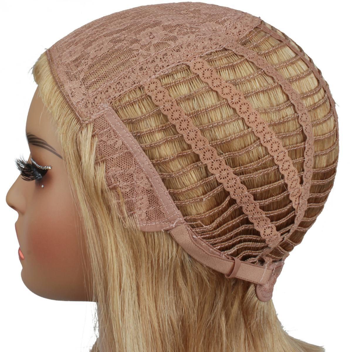 Honey Blonde Straight 100% Human Hair Capless Bang Bob Wig - Natural Look for Daily Wear & Cosplay