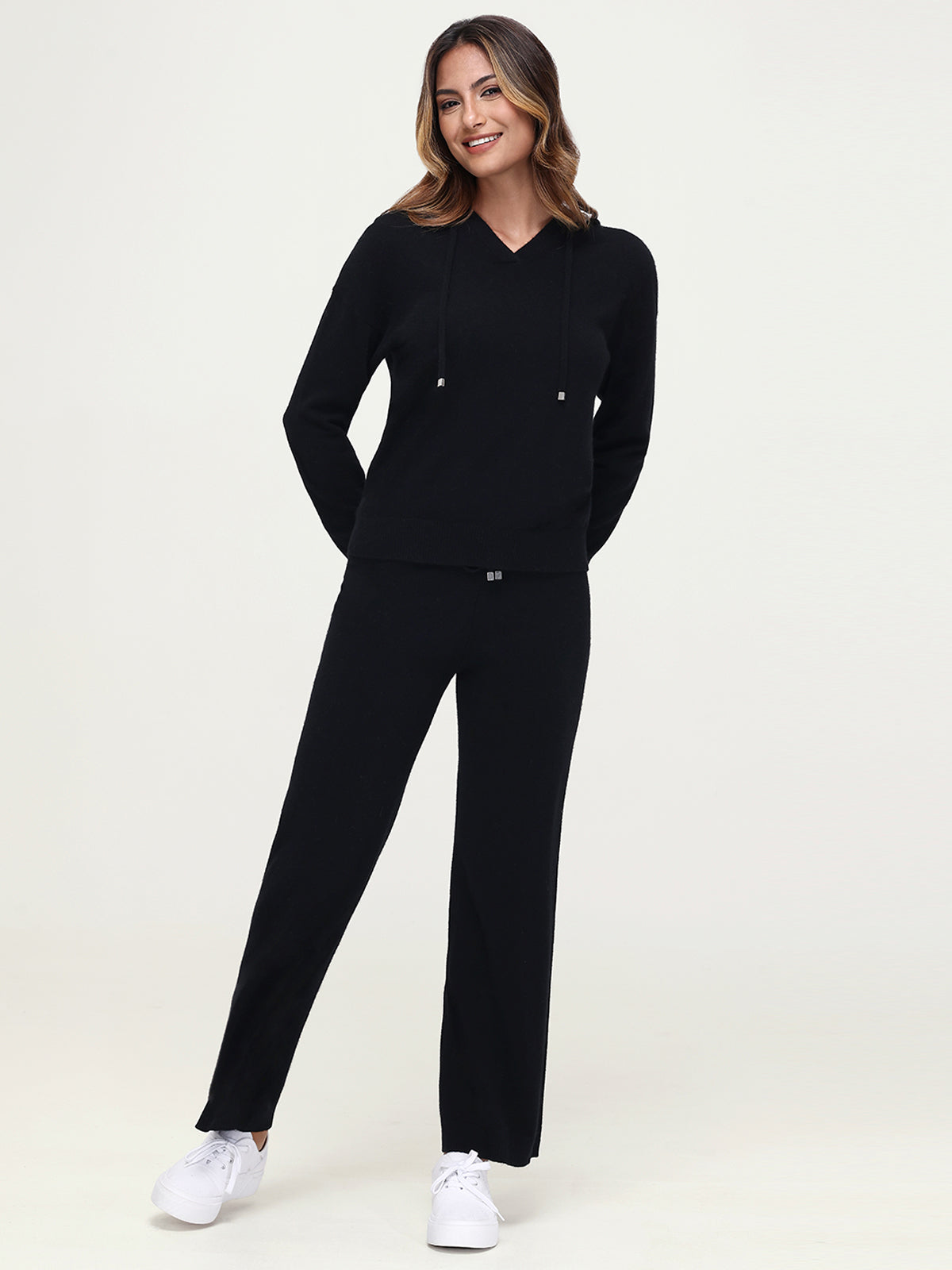 Madison Cashmere Hoodie for Women - Soft & Luxurious Winter Pullover Sweater | Cozy Lounge Wear & Casual Outfit for Cold Weather