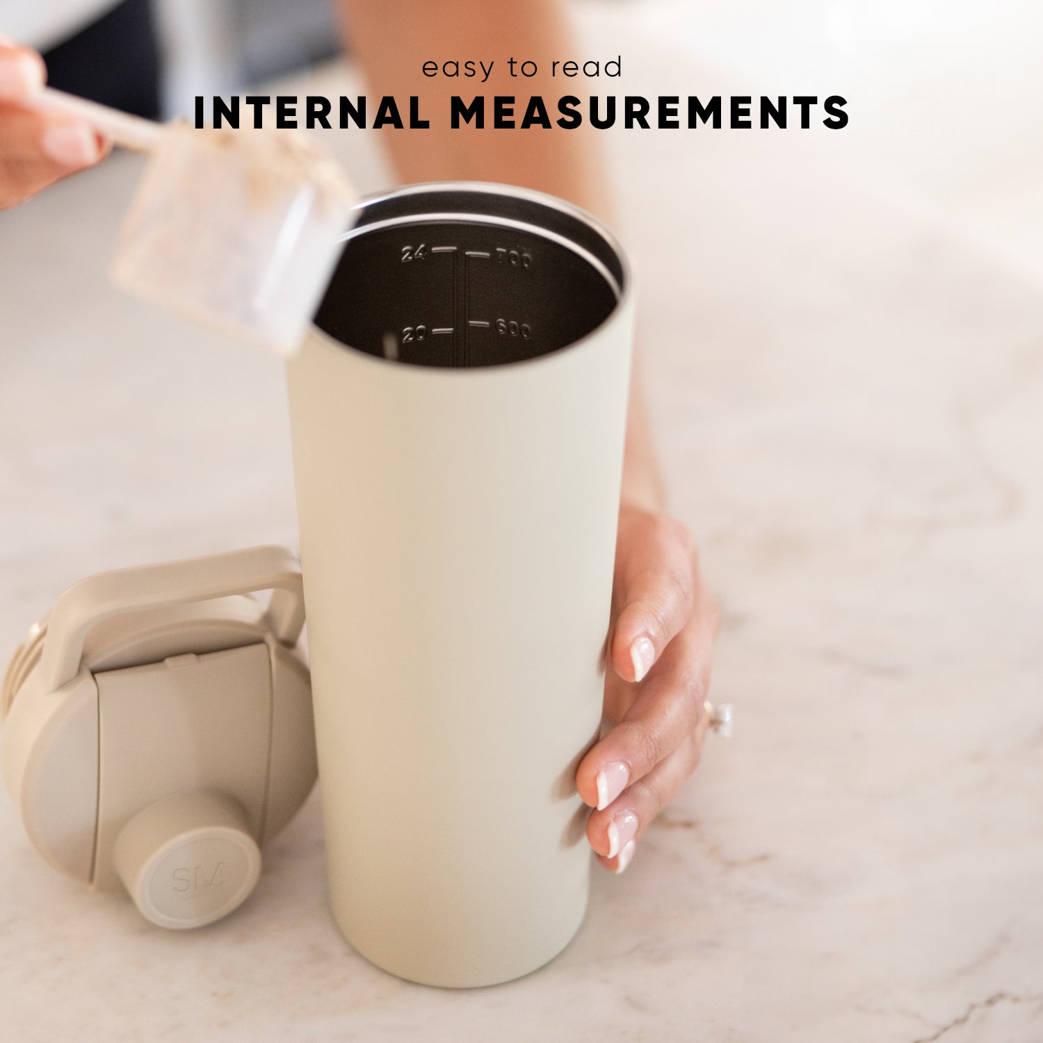 Rally Protein Shaker Bottle - 20oz Leak-Proof Mixer for Gym, Workout & Post-Training Recovery - BPA-Free Portable Sports Water Bottle with Measurement Markings