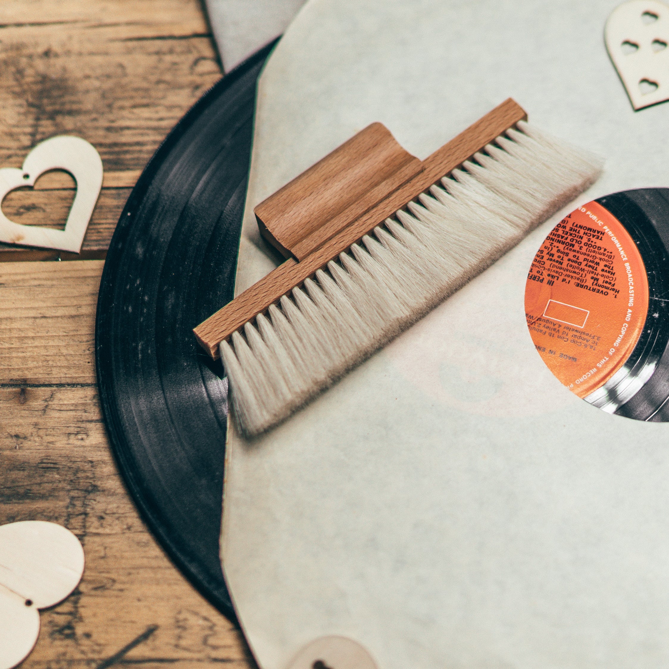 Premium Goat Hair Table Brush - Natural Bristles for Dusting & Cleaning Wooden, Glass & Metal Surfaces - Perfect for Home, Office & Restaurant Use
