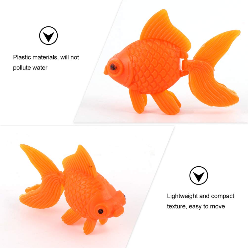 Balacoo 20pcs Realistic Floating Goldfish Toys for Aquarium Decor
