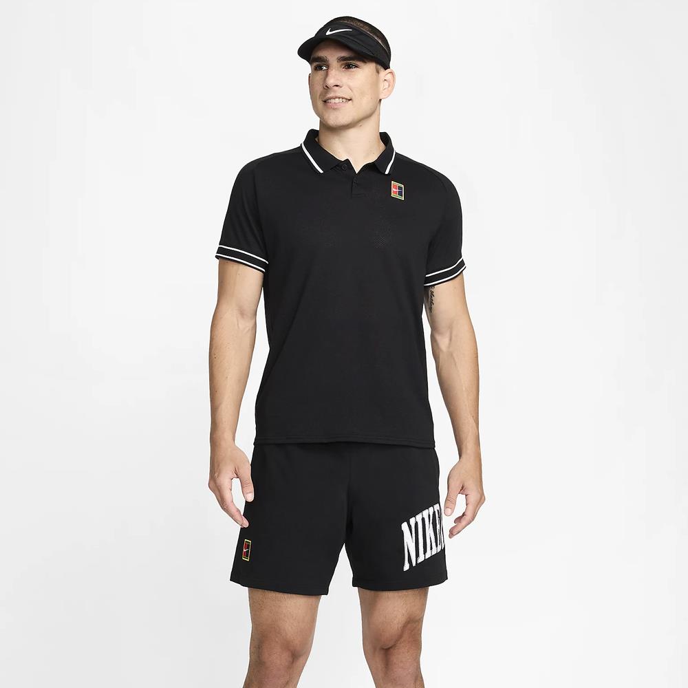 Nike Men's Heritage Polo Shirt - Classic Fit, Moisture-Wicking, Breathable Cotton (Black) - Perfect for Golf, Casual Wear & Office Outfits