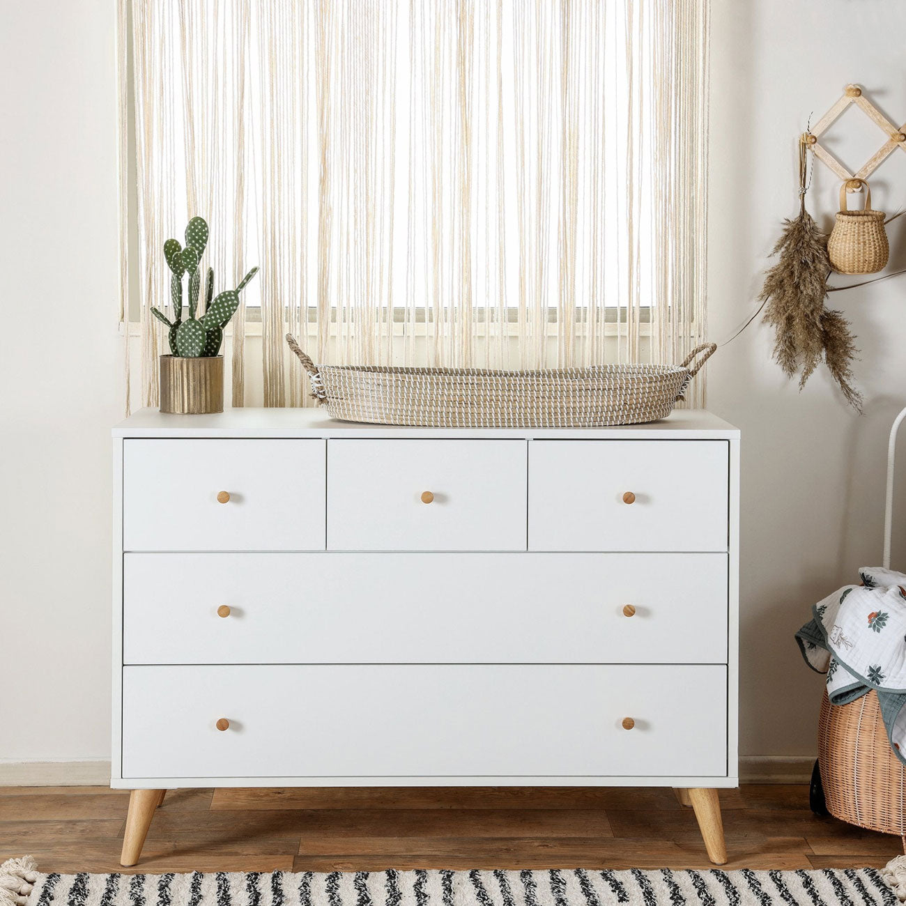 Austin 5 Drawer Dresser - Modern Wooden Chest of Drawers for Bedroom Storage & Organization | Perfect for Clothes, Linens & Accessories