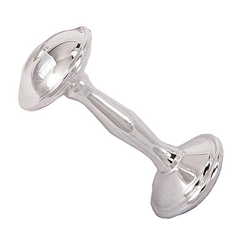 Santa Barbara Design Studio Baby Rattle Toy - Silver Plated Teething Ring for Infants | Perfect for Newborn Gifts, Nursery Decor & Sensory Play