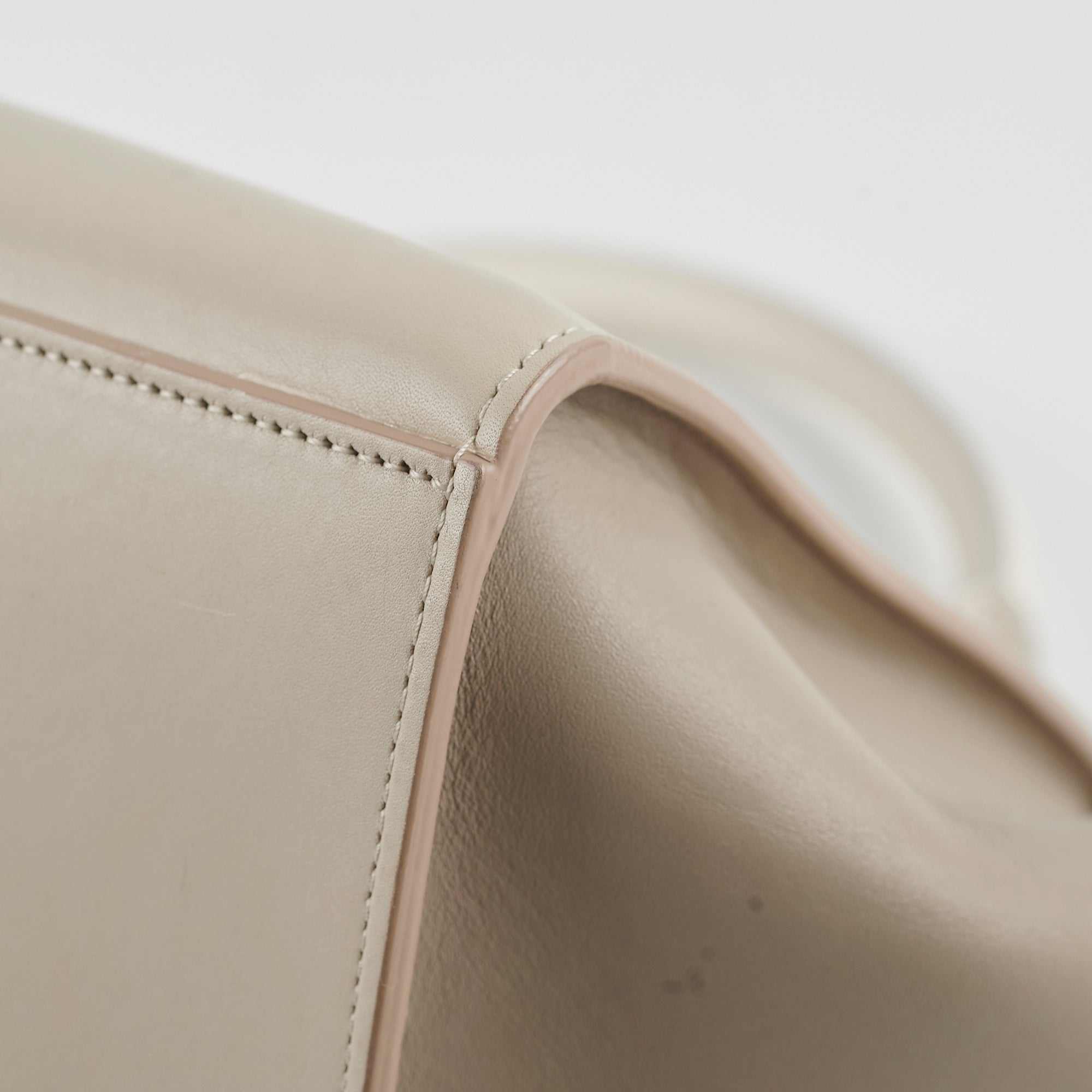 Celine Trapeze Small Leather Handbag in Beige & Cream - Perfect for Work, Travel & Everyday Use