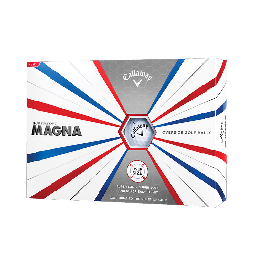 Callaway Supersoft Magna Golf Balls - 12 Pack | Ultra Soft Feel & Maximum Distance | Perfect for High Handicappers & Beginners | Ideal for Casual Play & Practice Rounds