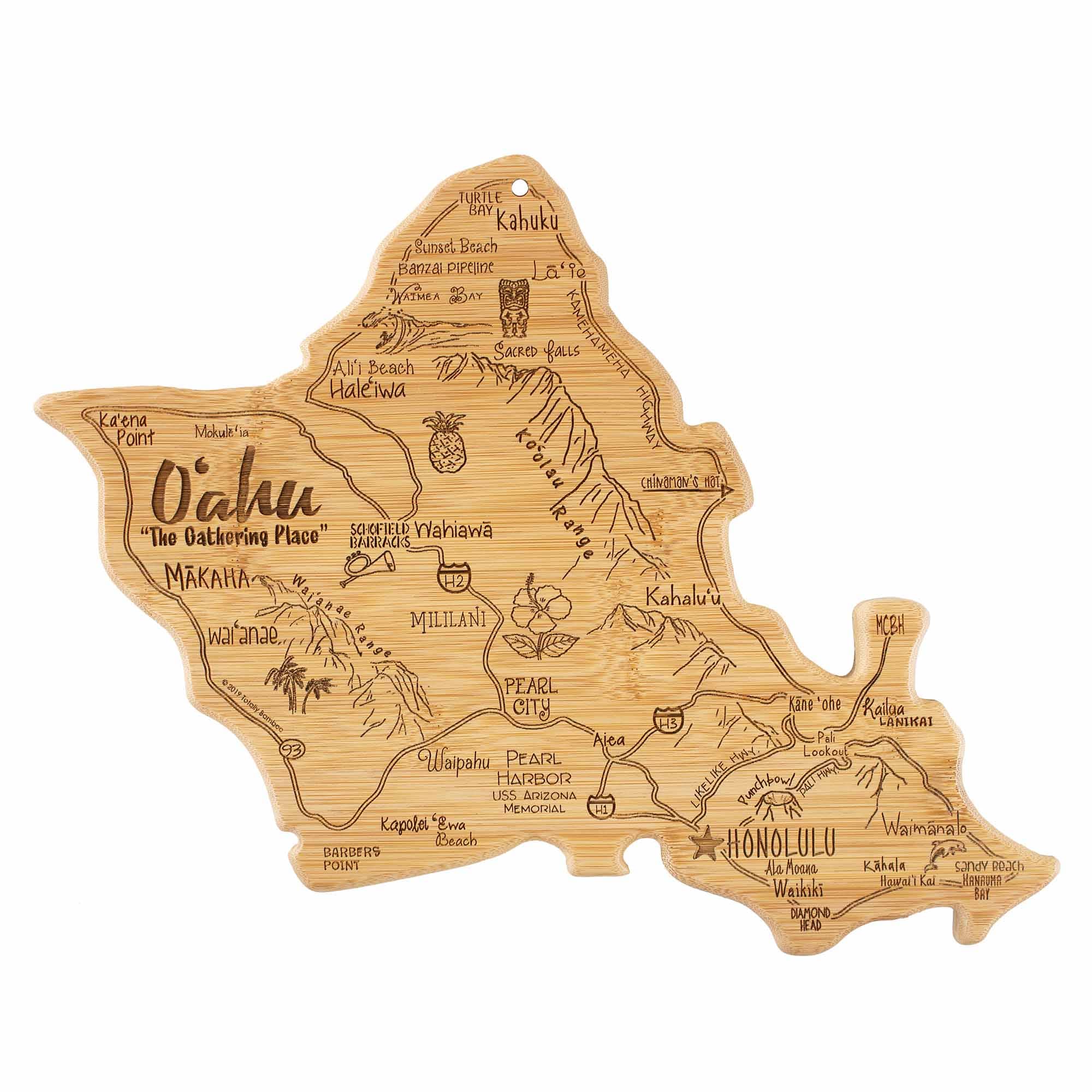 Premium Oahu-Themed Wooden Cutting Board 14