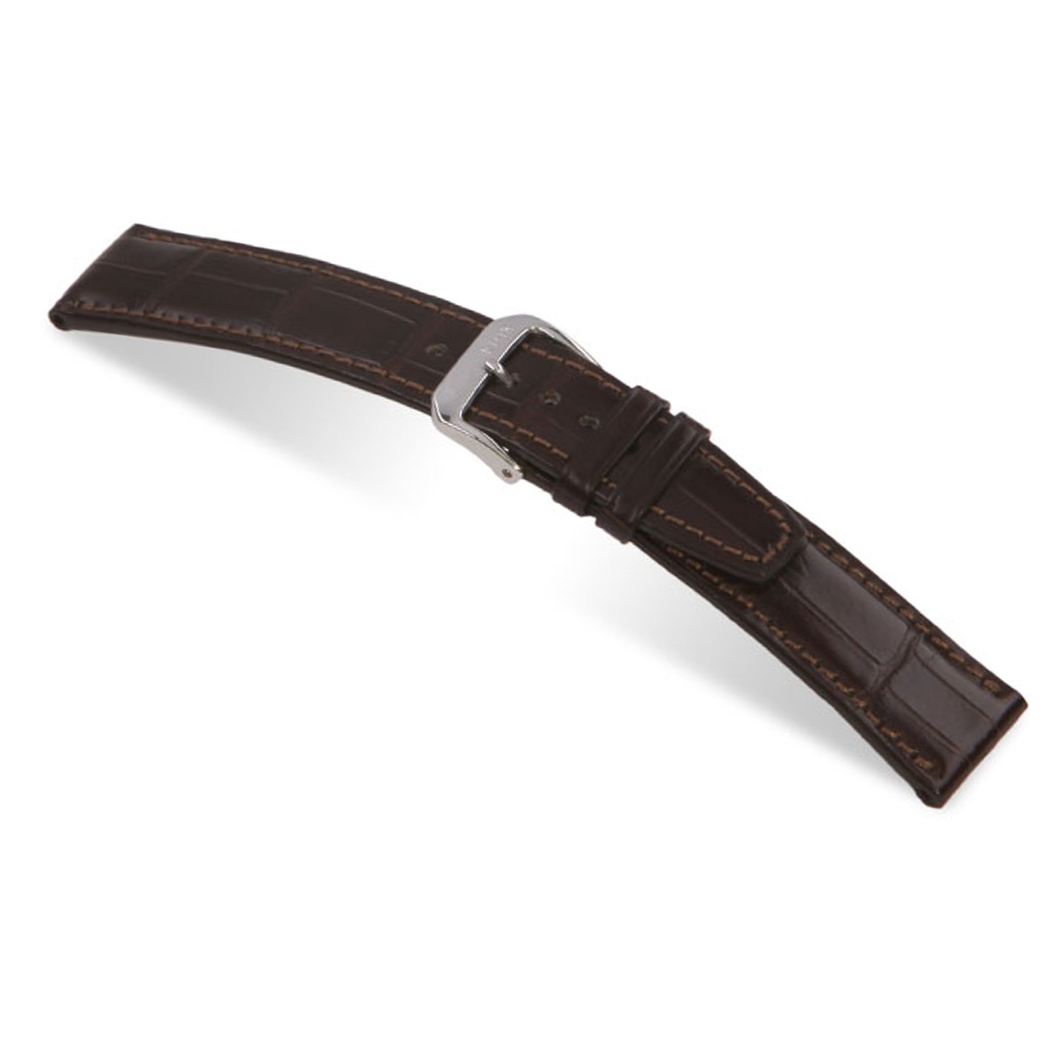 RIOS1931 Spitfire Genuine Alligator Leather Watch Band for IWC Watches 114x74mm - Premium Replacement Strap for IWC Pilot & Luxury Timepieces (Formal Events, Business Meetings, Special Occasions)