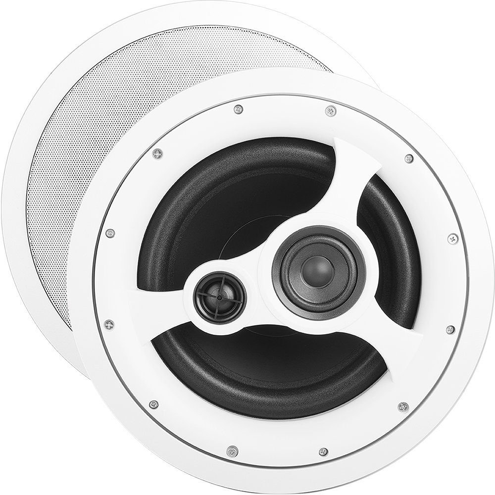 OSD Audio 10 Inch In-Ceiling Speaker - 150W Stereo System with Pivoting Tweeter, ICE1080HD - Perfect for Home Theater, Background Music & Multi-Room Audio Systems