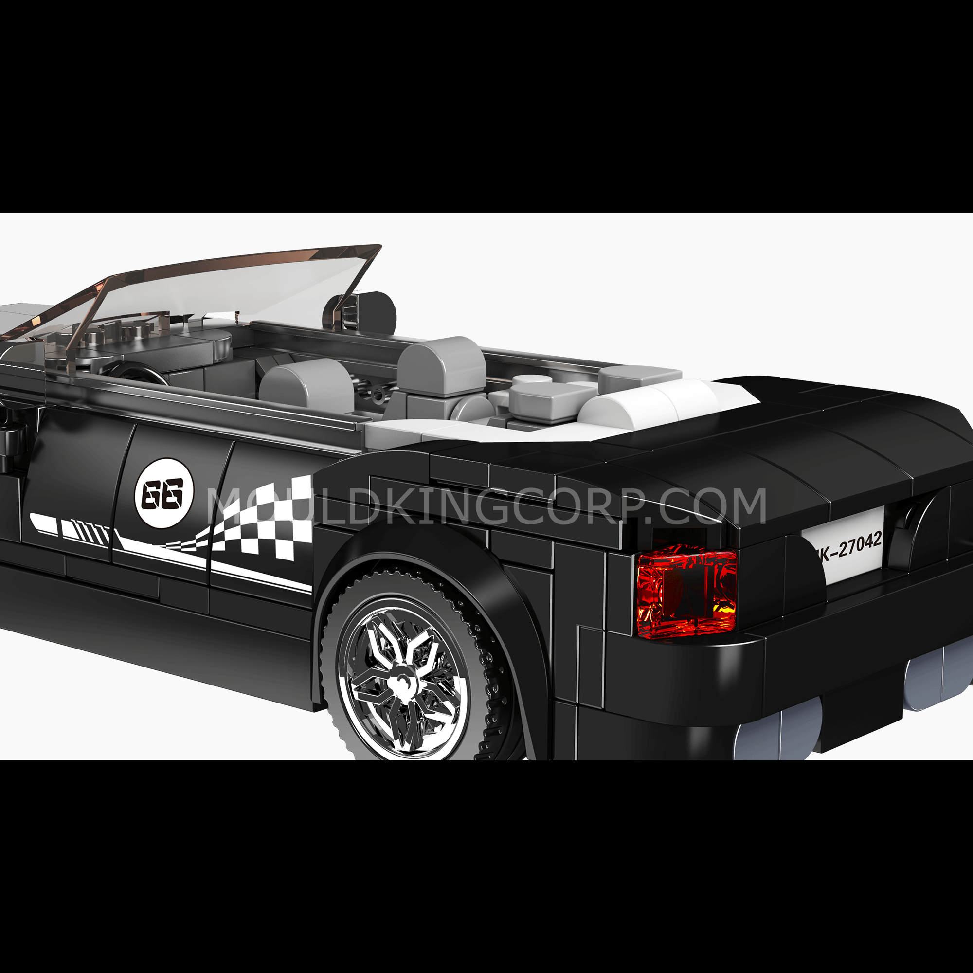MOULD KING 27042 R.R. DAWN Car Model Building Set - 385 PCS DIY Construction Toy for Adults & Kids | Creative Gift for Car Enthusiasts | Perfect for Home Display & STEM Learning Activities
