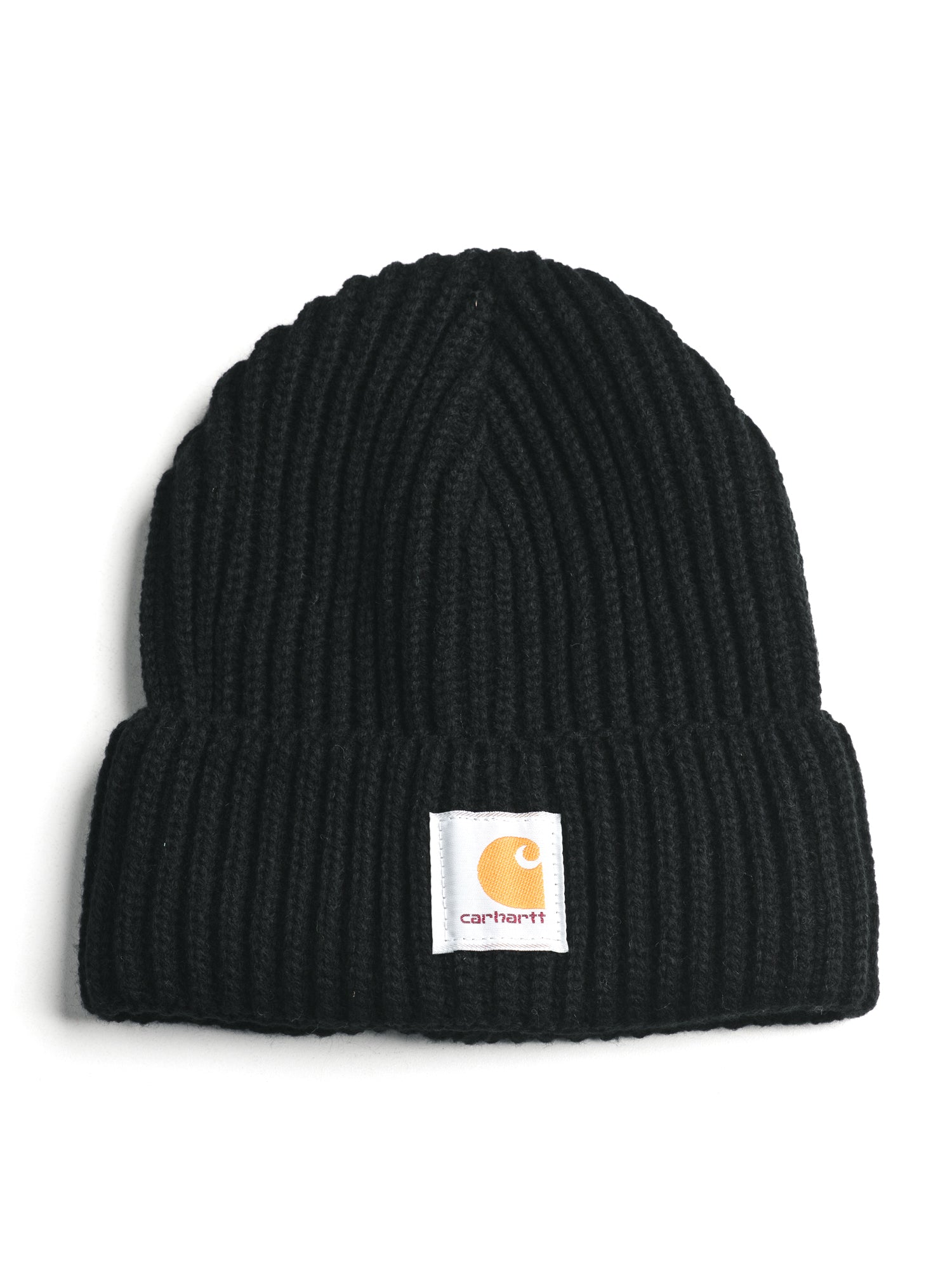 Carhartt Rib Knit Beanie - Black, Warm Winter Hat for Men & Women - Perfect for Skiing, Snowboarding & Outdoor Activities