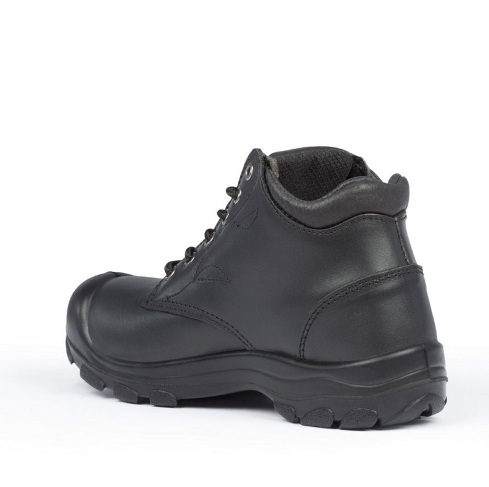 P&F S559 Women's 6-Inch Steel Toe Leather Work Boots - Black | OSHA Compliant Safety Shoes for Construction, Warehouse & Outdoor Work