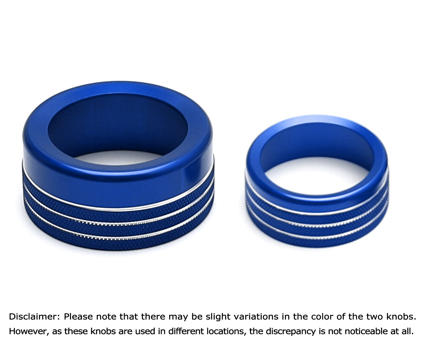 2 TRD Blue Driving Mode & Volume Knob Covers for 2022+ Toyota Tundra & Sequoia with 14