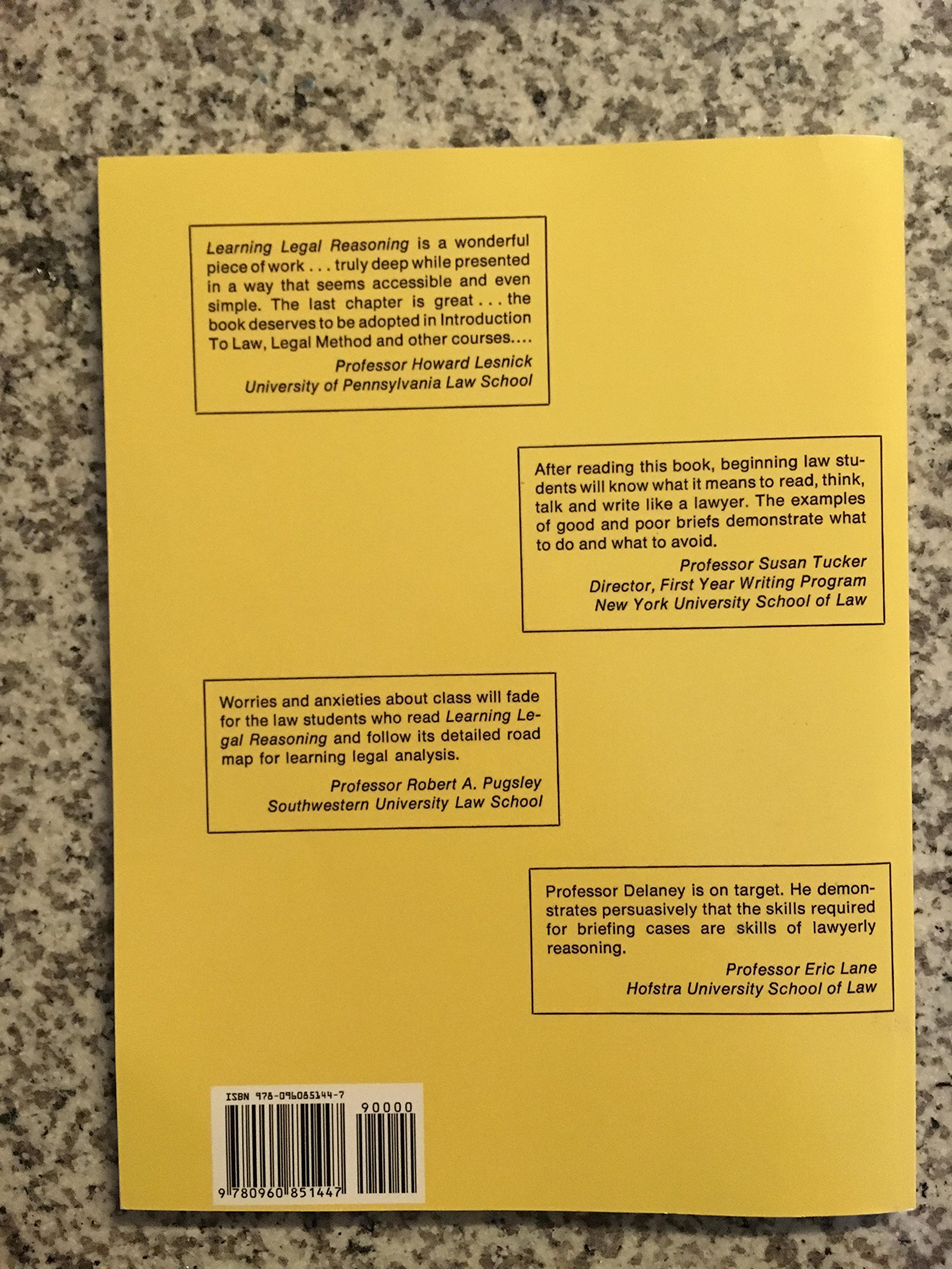 Learning Legal Reasoning: Briefing, Analysis and Theory (Delaney Series Book 1) - Master Case Law for Law Students & Legal Professionals | Courtroom Preparation & Legal Writing Guide