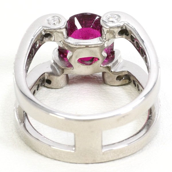 18K White Gold Tourmaline and Diamond Ring for Women - Elegant Birthstone Jewelry Gift for Anniversary, Engagement or Special Occasions