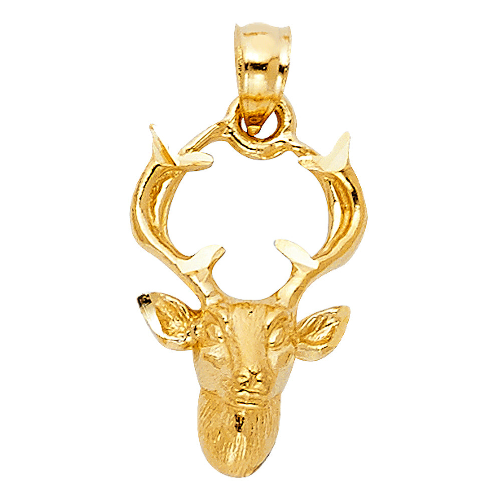 Gold Buck or Deer Pendant Necklace - Elegant Animal Jewelry for Women - Perfect for Christmas Gifts, Birthday Presents & Nature Lovers