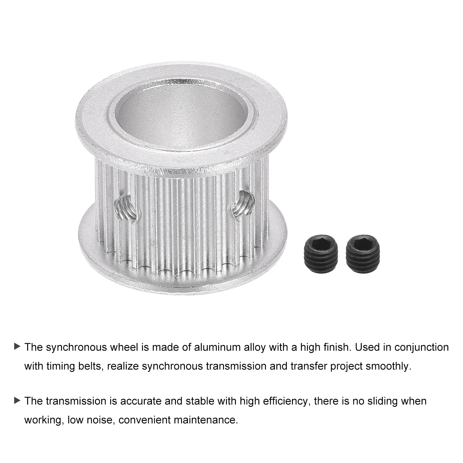 MECCANIXITY 3M25 Teeth Timing Pulley Synchronous Wheel Belt Drive Gear with M4 Screw 16mm Bore - Compatible with 3D Printers, CNC Machines, and Industrial Automation Systems