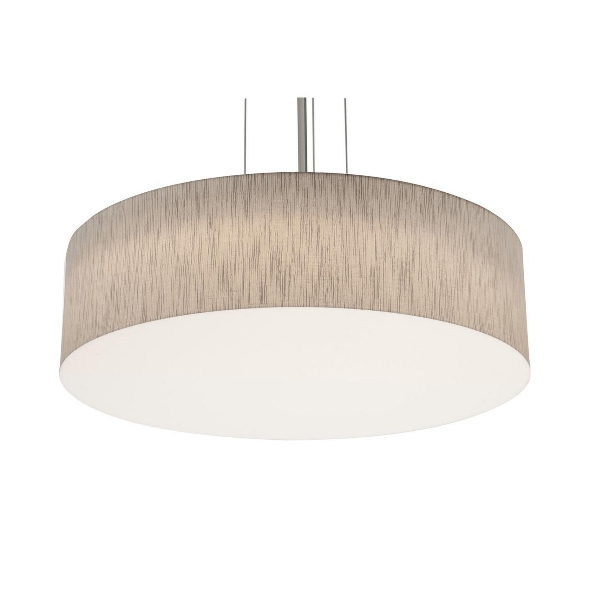 Anton 24 LED Modern Pendant Light - Satin Nickel & Jute Finish - Perfect for Kitchen Island, Dining Room, or Living Room Lighting