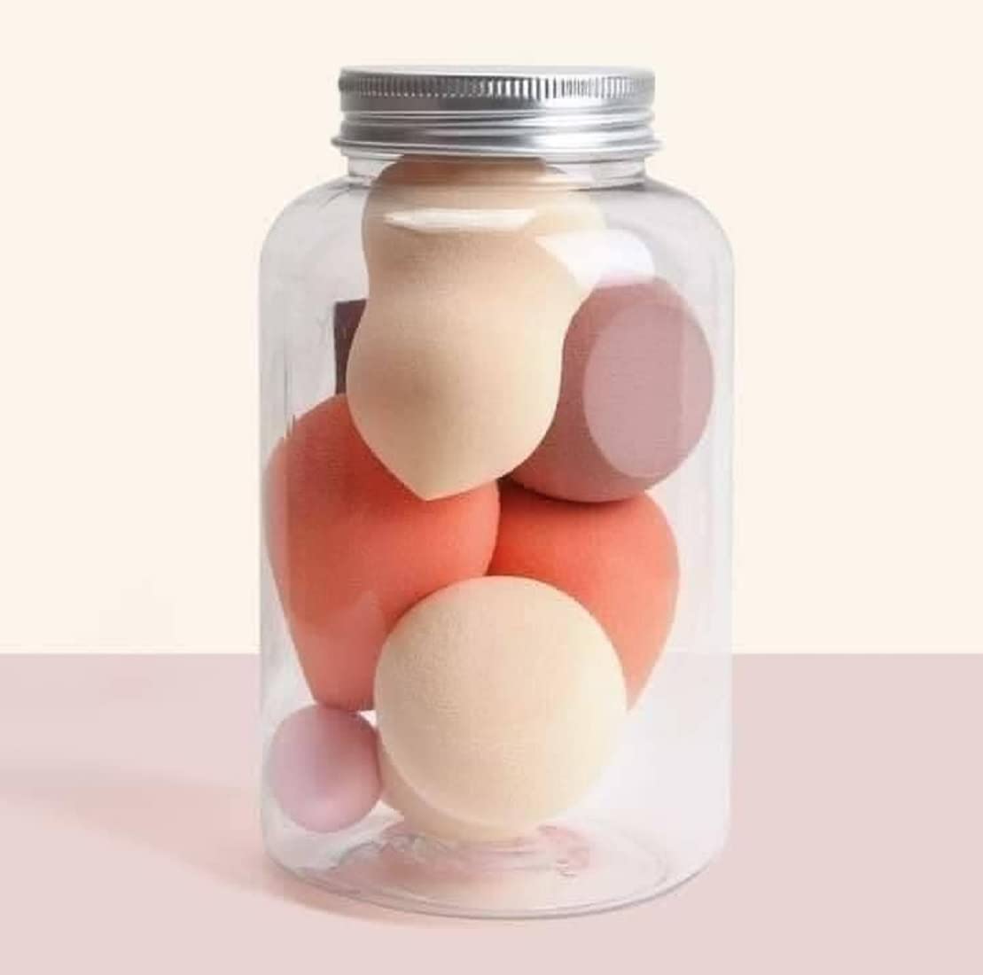 Gonegal 7Pcs Beauty Blender Sponge Set with Storage Jar (4 Large + 3 Small) - Makeup Sponges for Flawless Foundation, Concealer & Powder Application - Perfect for Home, Travel & Professional Makeup Kits