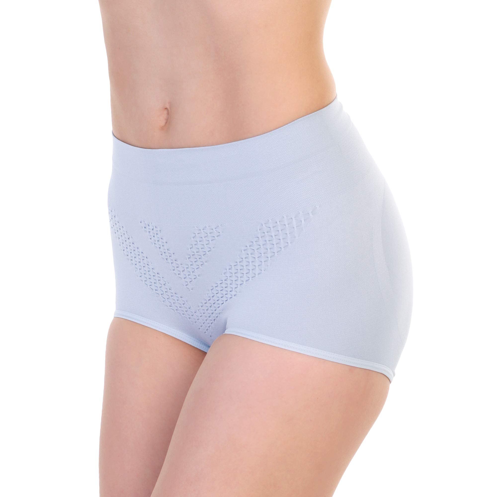 Angelina Women's Seamless High-Waist Light-Control Brief Panties (6 or 12-Pack) - Comfortable Everyday Underwear for Workout, Yoga & Daily Wear