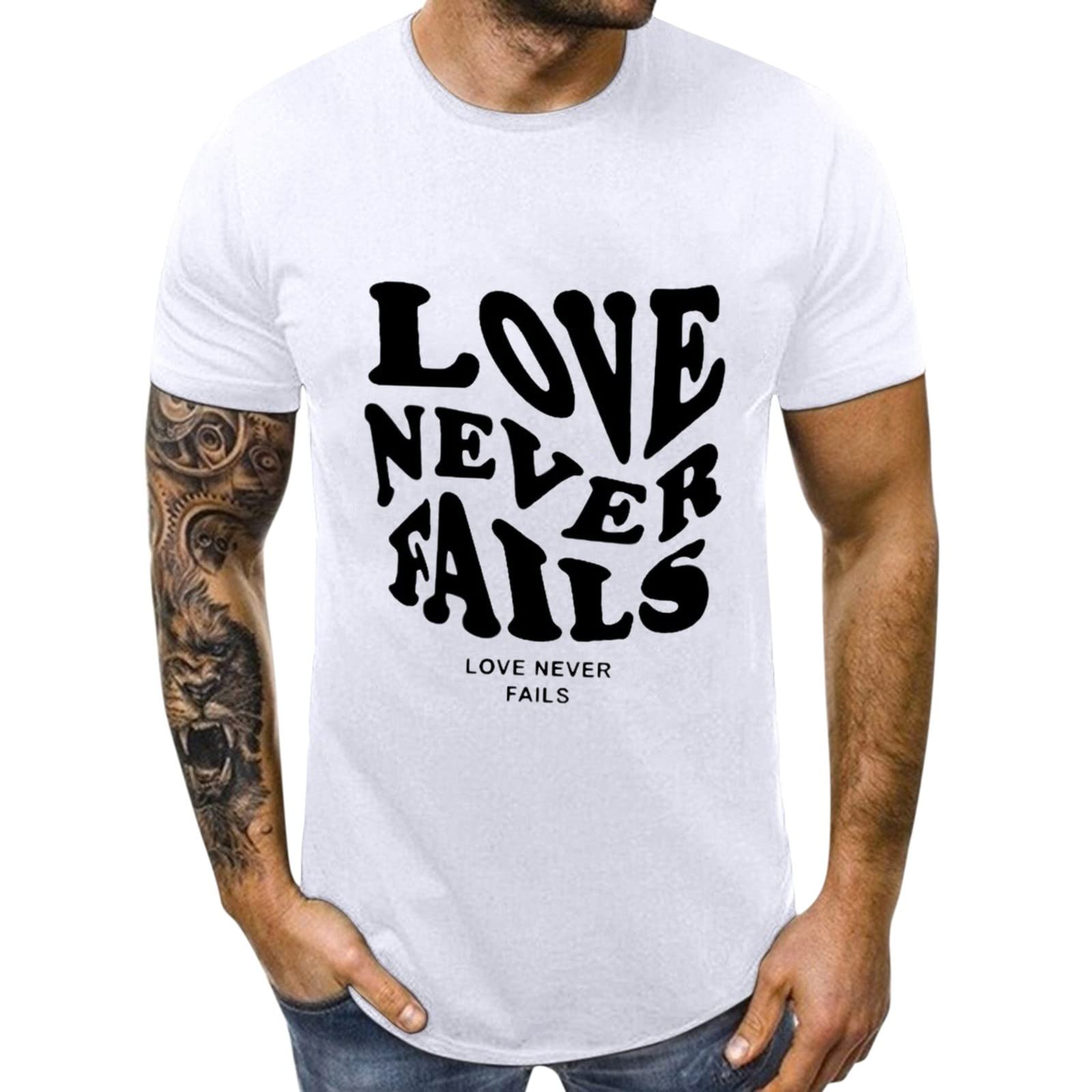 Men's & Women's Short Sleeve T-Shirts for Couples - Valentine's Day Matching Outfits with Neck Print - Perfect for Date Nights, Anniversaries and Romantic Getaways